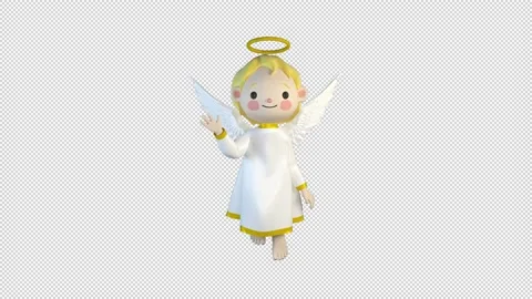 Angel flies and greets 库存影片 167310840