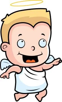 Angel Flying Stock Illustration