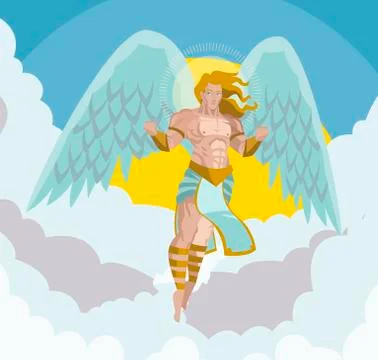 Angel flying Stock-Illustration