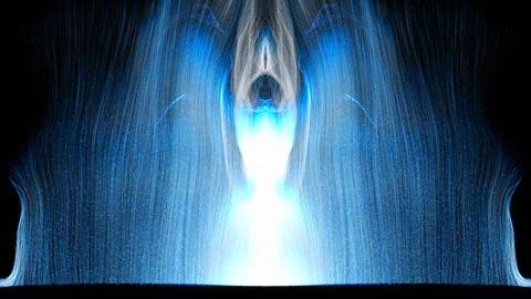 Angel fountain water particles exploding into the air. Stock Footage 107011578