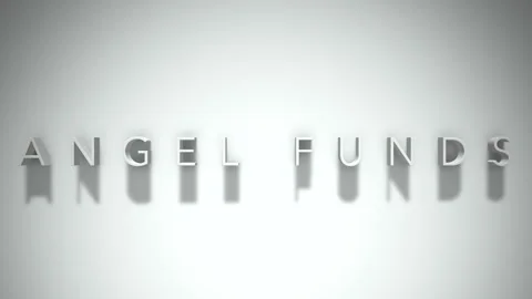 Angel funds 3D title animation with shadows on a white background Stock Footage 297457145