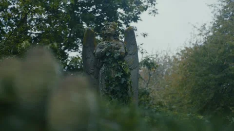 Angel Headstone Video stock 285396707