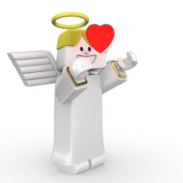 Angel &amp; heart Stock Illustration