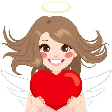 Angel With Heart Stock Illustration
