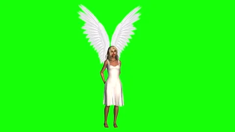 Angel Idling Green Screen Animation | Stock Video | Pond5