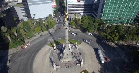 Angel of Independence Far, High Orbit Video stock 126047859