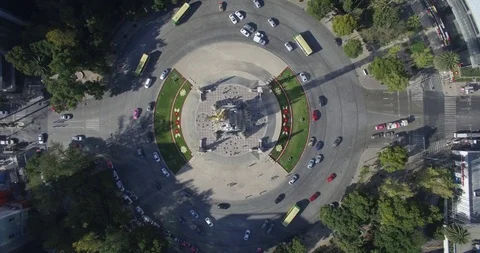 Angel of Independence Overhead View Stock Footage 126047798
