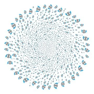 Angel Investment Twirl Exploding Globula 스톡 일러스트