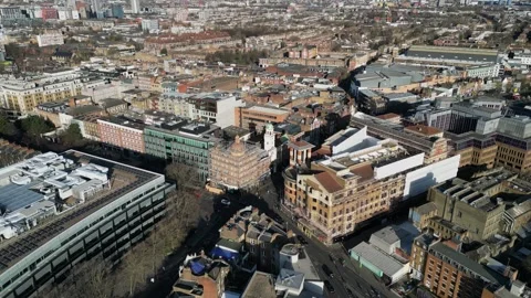 Angel, Islington Green and Upper Street. Stock Footage 329785053
