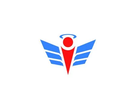 Angel logo design Stock Illustration