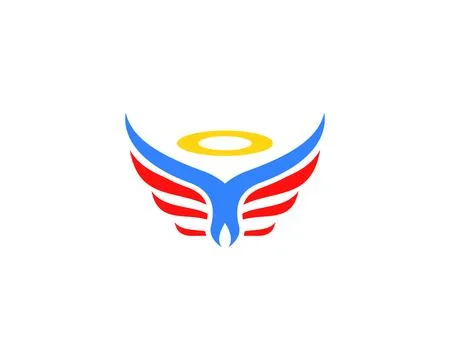 Angel logo design Stock Illustration