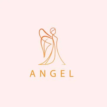 Angel logo template vector icon illustration design. Suitable for any busines Illustrazione stock