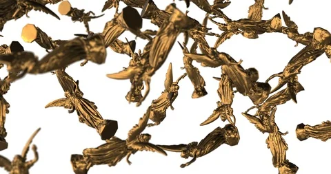 Angel Lucy statue falling slow motion Video stock 101599670