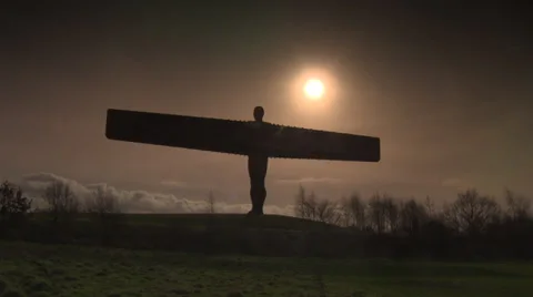Angel of The North Stock Footage 34993748