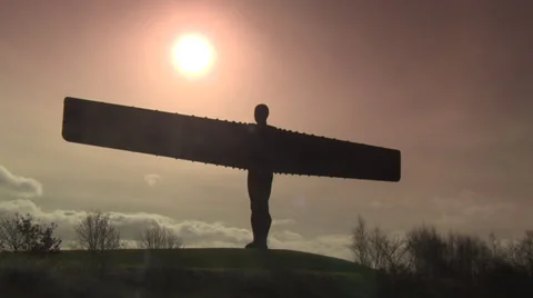Angel of The North Stock Footage 34993766