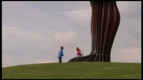 Angel of the North tilt up Stockbeeldmateriaal 856425