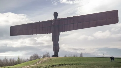 Angel of the North Timelapse Stockbeeldmateriaal 126988907