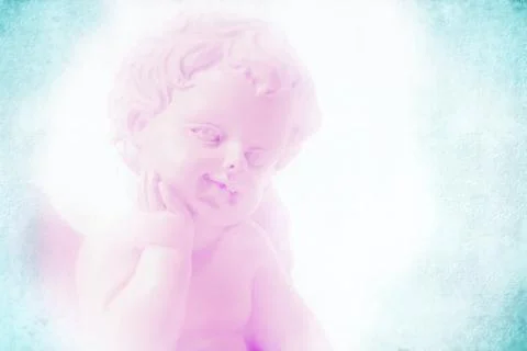 Angel in pastel background Stock Illustration