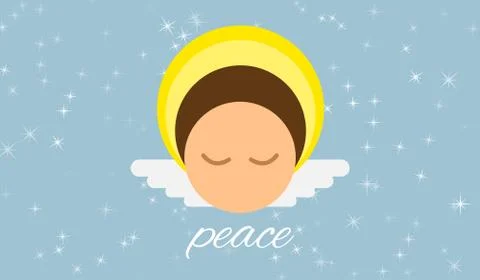 Angel peace vector character Stock Illustration