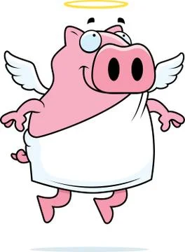 Angel Pig Stock Illustration