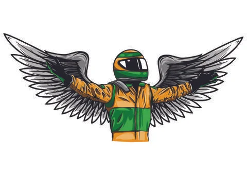 Angel pilot man Vector illustration design draw Illustrazione stock