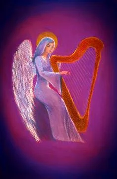 Angel playing Stock Illustration