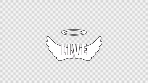 Angel ring streaming Text animation 1080p - 30 fps - Alpha Channel Stock Footage 256200672