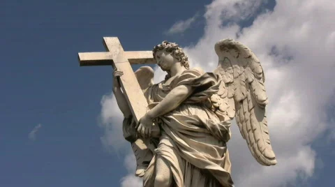 Angel in Rome - Timelaps Stock Footage 364312