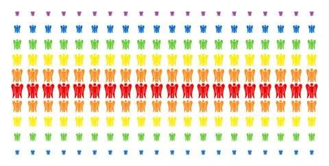 Angel Shape Halftone Spectrum Array Stock-Illustration