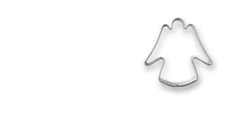 Angel shaped cookie cutter Stock Footage 8877853
