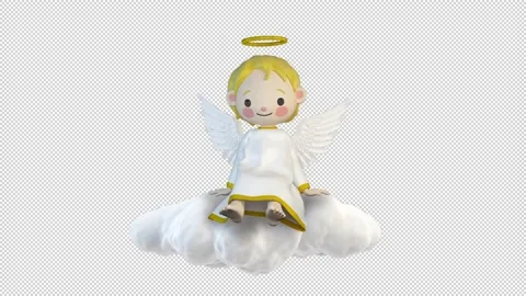 Angel sitting on a cloud 库存影片 167310849