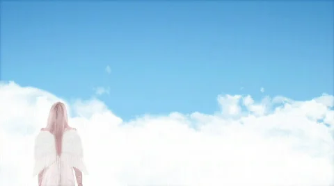 Angel in the sky title background HD Stock Footage 623092