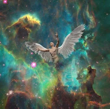 Angel in space Stock Illustration