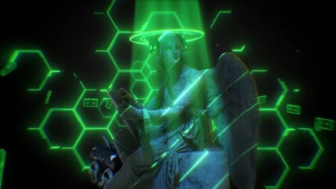 Angel Statue DJ Stock Footage 273498846