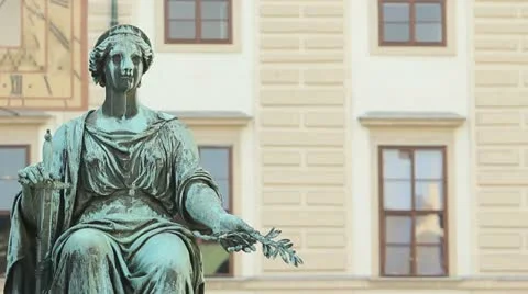 Angel Statue Stock Footage 21430288