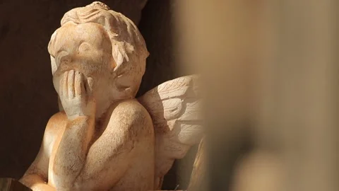 Angel statue Video stock 141611385