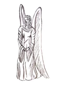 Angel statue Stock Illustration