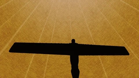 Angel statue illustration Stock Footage 77966245