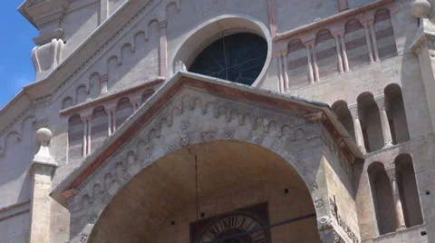 Angel Statue outside Verona Cathedral in Verona Stock Footage 67631053