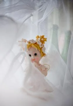 Angel statuette Stock Photos