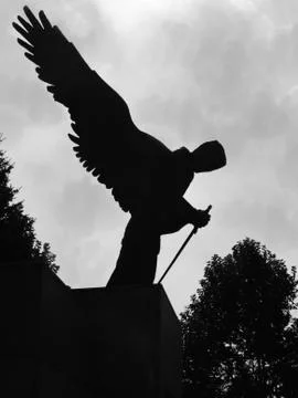 Angel with sword Stock Photos