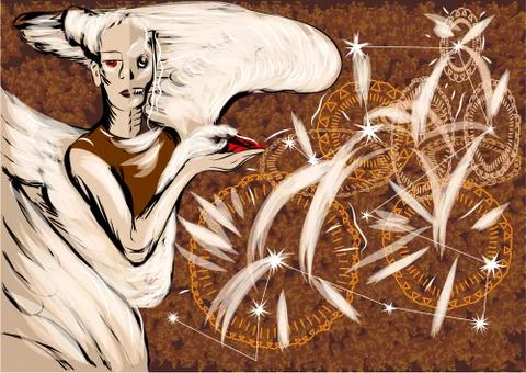 Angel of time Stock Illustration