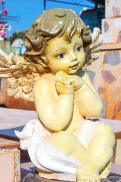 Angel on tomb Stock Photos