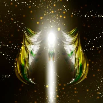 Angel vector futuristic background Illustrazione stock