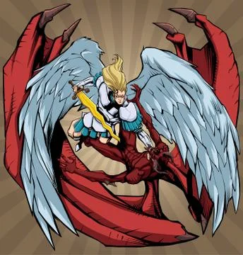 Angel versus Devil 2 Stock Illustration