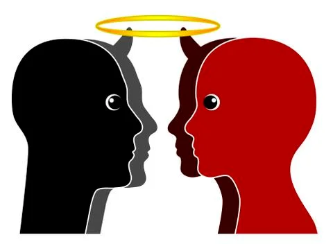 Angel versus Devil Stock Illustration