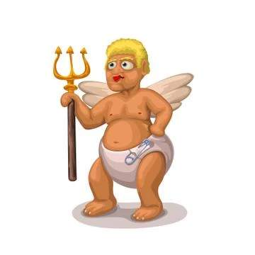 Angel on white Stock Illustration