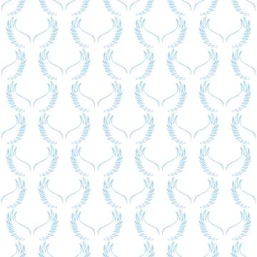 Angel white wings sketch pattern Stock Illustration