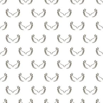 Angel white wings sketch pattern Stock Illustration