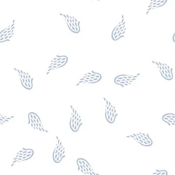 Angel wing glyph vector seamless pattern Stock Illustration